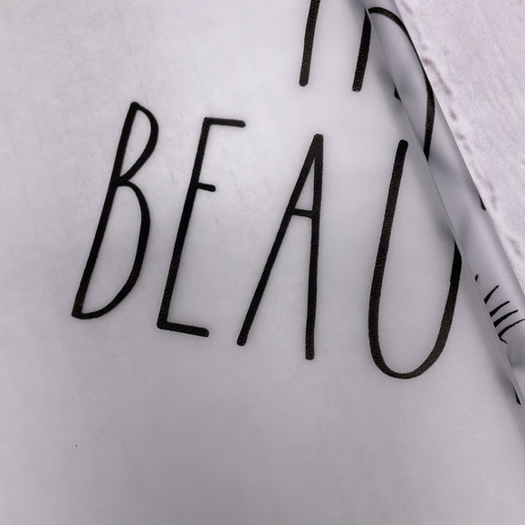 Rae Dunn HELLO BEAUTIFUL Shower Curtain Liner - Picture 3 of 7